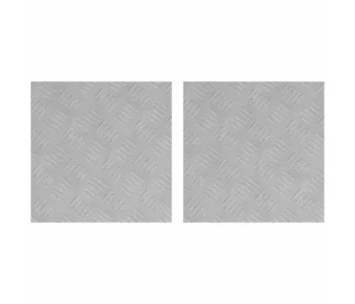 Laiptų Danga Kvadrato 2 Pcs Sidabro 40 X 40 Cm Aliuminis