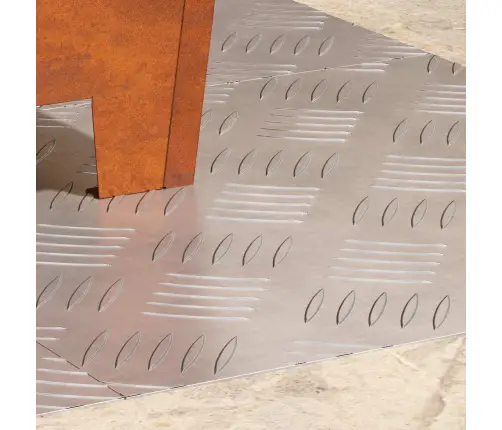 Laiptų Danga Kvadrato 4 Pcs Sidabro 40 X 40 Cm Aliuminis