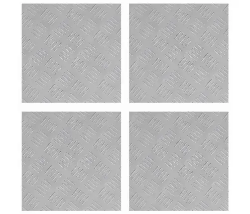 Laiptų Danga Kvadrato 4 Pcs Sidabro 40 X 40 Cm Aliuminis