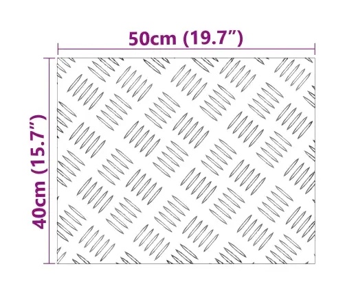 Laiptų Danga Stačiakampio 4 Pcs Sidabro 50 X 40 Cm Aliuminis