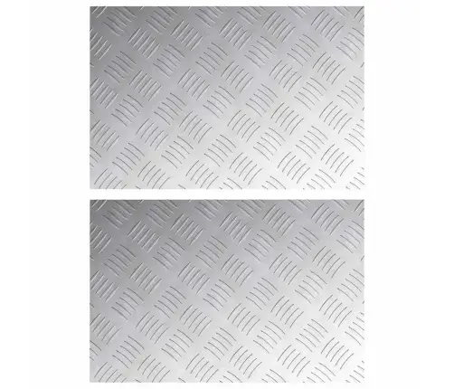 Šaha Plāksnes 2 Pcs Sudraba 60 X 40 Cm Alumīnijs Vidaxl
