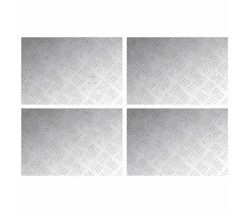 Šachmatiniai Lakštai 4 Pcs Sidabro 60 X 40 Cm Aliuminis