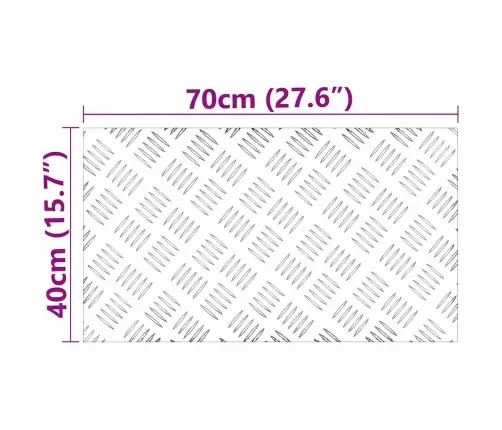 Šaha Plāksnes 4 Pcs Sudraba 70 X 40 Cm Alumīnijs Vidaxl