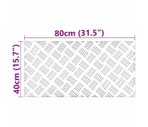 Šaha Plāksnes 2 Pcs Sudraba 80 X 40 Cm Alumīnijs Vidaxl