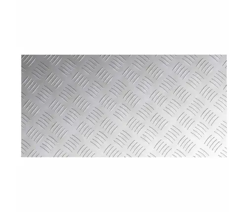 Ruudulised Plaadid 2 Pcs Hõbedane 80 X 40 Cm Alumiinium