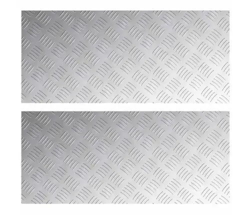 Šaha Plāksnes 2 Pcs Sudraba 90 X 40 Cm Alumīnijs Vidaxl
