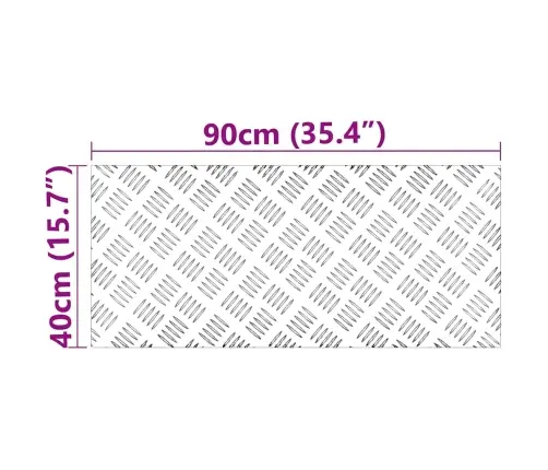 Šaha Plāksnes 2 Pcs Sudraba 90 X 40 Cm Alumīnijs Vidaxl