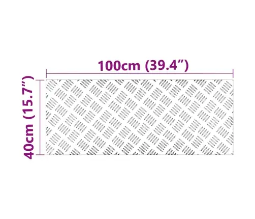 Ruudulised Plaadid 2 Pcs Hõbedane 100 X 40 Cm Alumiinium