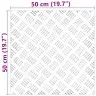 Ruudulised Plaadid 2 Pcs Hõbedane 50 X 50 Cm Alumiinium