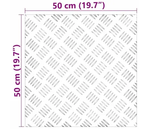 Šaha Plāksnes 4 Pcs Sudraba 50 X 50 Cm Alumīnijs Vidaxl
