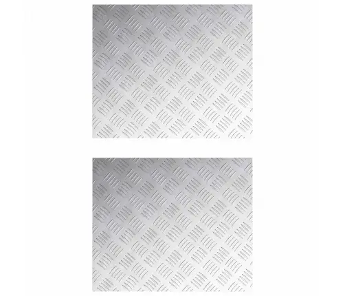 Astme Katte Ristkülik 2 Pcs Hõbedane 60 X 50 Cm Alumiinium