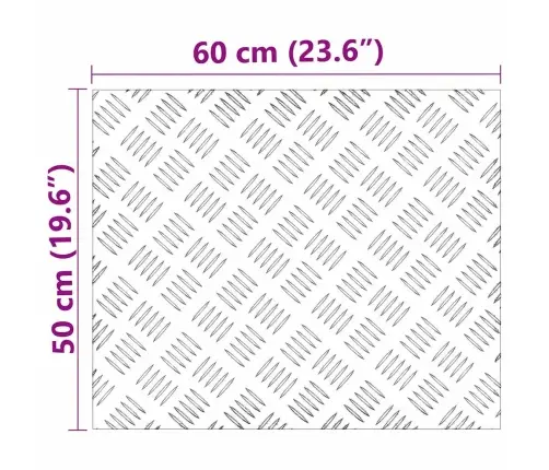 Šaha Plāksnes 2 Pcs Sudraba 60 X 50 Cm Alumīnijs Vidaxl