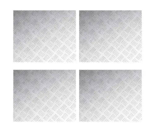 Šachmatiniai Lakštai 4 Pcs Sidabro 60 X 50 Cm Aliuminis