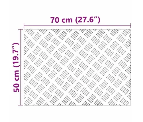 Šaha Plāksnes 2 Pcs Sudraba 70 X 50 Cm Alumīnijs Vidaxl