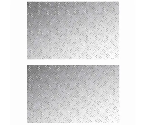 Šaha Plāksnes 2 Pcs Sudraba 80 X 50 Cm Alumīnijs Vidaxl Šaha Plāksnes 2 Pcs Sudraba 80 X 50 Cm Alumīnijs Vidaxl