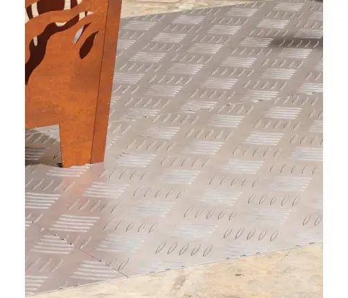 Ruudulised Plaadid 4 Pcs Hõbedane 90 X 50 Cm Alumiinium