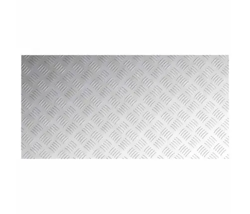 Ruudulised Plaadid 4 Pcs Hõbedane 100 X 50 Cm Alumiinium