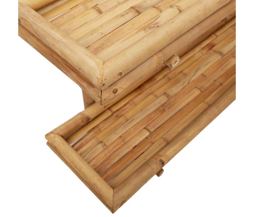 Sienas Plaukts Ar Plauktu Brūna 45 X 26 X 60 Cm Bambuss Vidaxl