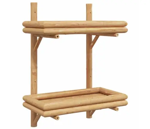 Seinale Kinnitatav Riiul Riiuliga Pruun 45 X 26 X 60 Cm Bambus