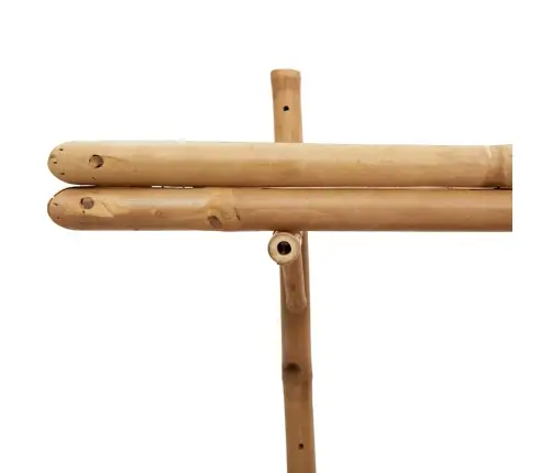 Sienas Plaukts Ar Plauktu Brūna 75 X 26 X 60 Cm Bambuss Vidaxl