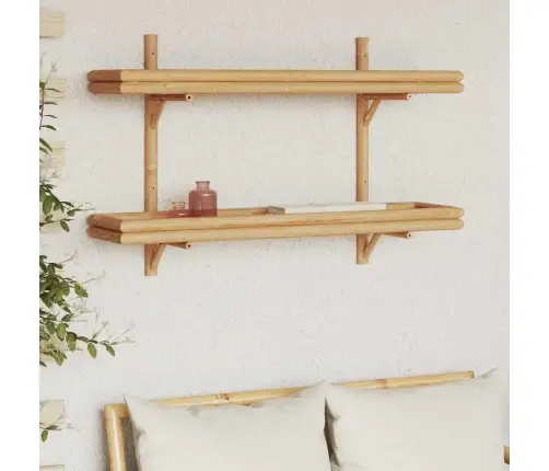 Seinale Kinnitatav Riiul Riiuliga Pruun 100 X 26 X 60 Cm Bambus