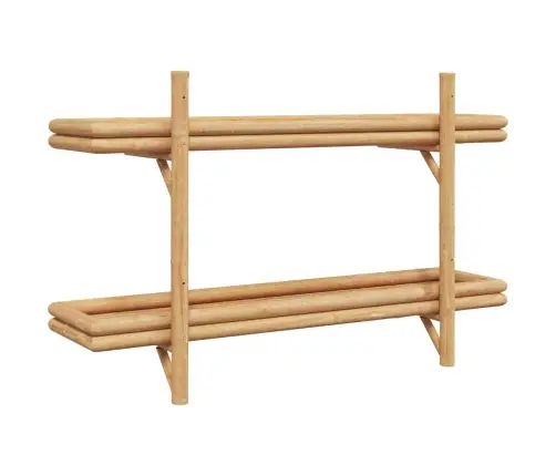 Seinale Kinnitatav Riiul Riiuliga Pruun 100 X 26 X 60 Cm Bambus