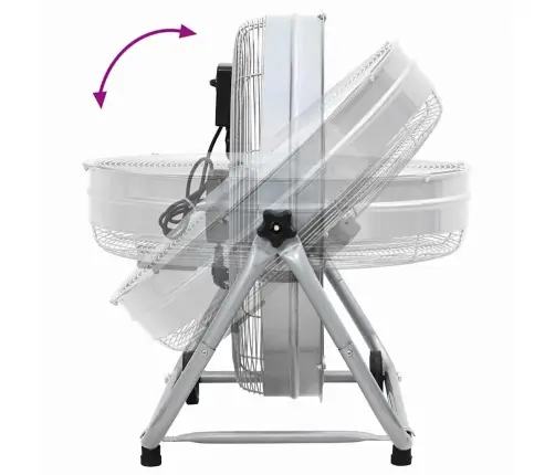 Ventilators Uz Riteņiem, 3 Ātrumi, Sudraba Krāsā, Φ64 Cm Vidaxl