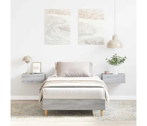 Lovos Rėmas Pilkas Sonoma 203 X 93 X 25 Cm Apdirbta Mediena