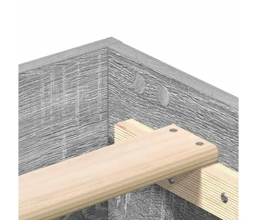 Gultas Rāmis 120X190 Cm Pelēks Sonoma Inženierijas Koks Vidaxl