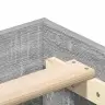 Gultas Rāmis 120X190 Cm Pelēks Sonoma Inženierijas Koks Vidaxl
