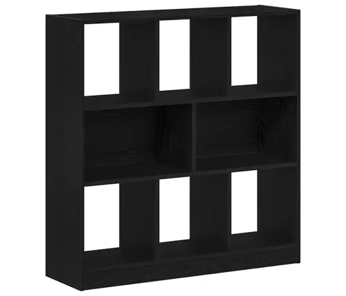 Grāmatu Skapis Melns Ozols 97,5X29,5X100 Cm Inženierijas Koks Vidaxl