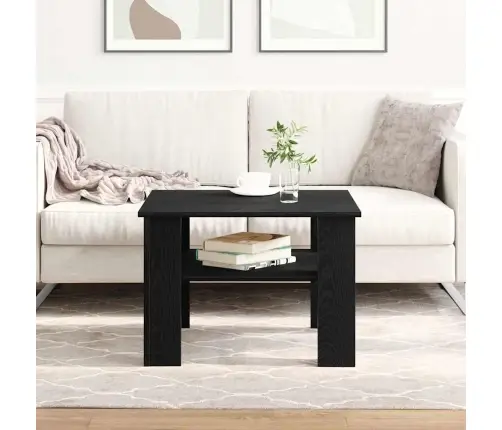 Kohvilaud Must Tamm 60 X 60 X 42 Cm Tehispuit