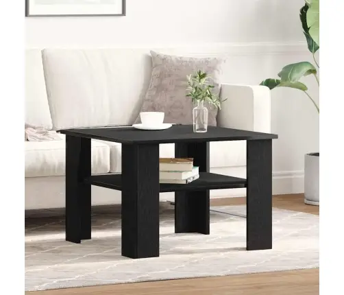 Kohvilaud Must Tamm 60 X 60 X 42 Cm Tehispuit