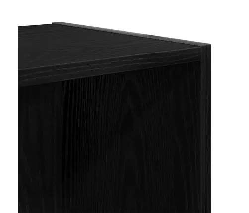 Grāmatplaukts Melns Ozols 143 X 30 X 36 Cm Inženierijas Koks Vidaxl