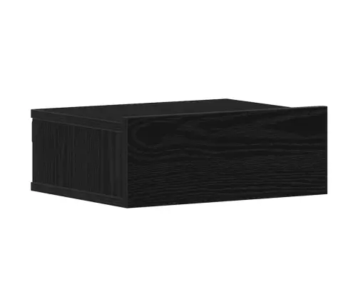 Pakabinamas Naktinis Staliukas, Juodo Ąžuolo, 40X32X15 cm Inžinerinės Medienos