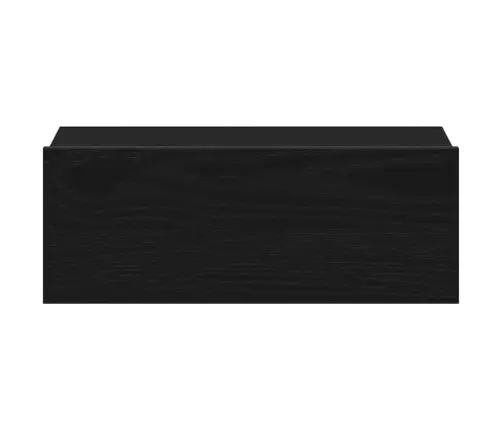 Pakabinamas Naktinis Staliukas, Juodo Ąžuolo, 40X32X15 cm Inžinerinės Medienos