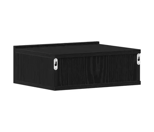 Pakabinamas Naktinis Staliukas, Juodo Ąžuolo, 40X32X15 cm Inžinerinės Medienos