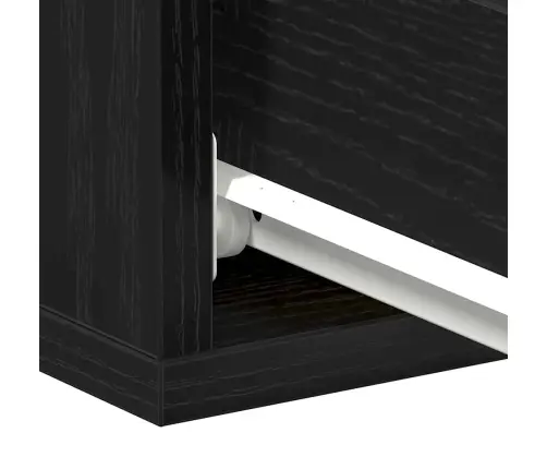 Pakabinamas Naktinis Staliukas, Juodo Ąžuolo, 40X32X15 cm Inžinerinės Medienos