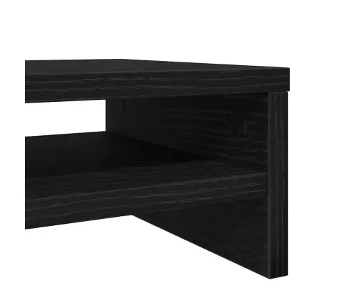 Monitora Paliktnis, Melns Ozols, 100X24X13Cm, Inženierijas Koks Vidaxl