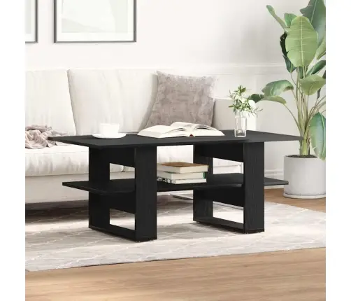 Kafijas Galdiņš Melns Ozols 102 X 55 X 42 Cm Inženierijas Koks Vidaxl