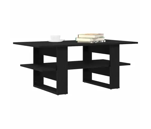 Kafijas Galdiņš Melns Ozols 102 X 55 X 42 Cm Inženierijas Koks Vidaxl