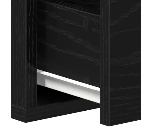 Sienas Skapis Melns Ozols 60 X 26 X 18.5 Cm Inženierijas Koks Vidaxl