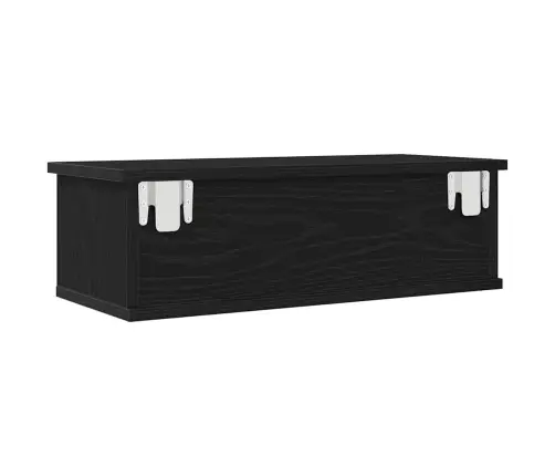 Sienas Skapis Melns Ozols 60 X 26 X 18.5 Cm Inženierijas Koks Vidaxl