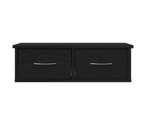 Sienas Skapis Melns Ozols 60 X 26 X 18.5 Cm Inženierijas Koks Vidaxl