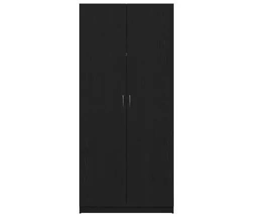 Garderoobikapp Ladustamisega Must 90 X 52 X 200 Cm Tehispuit