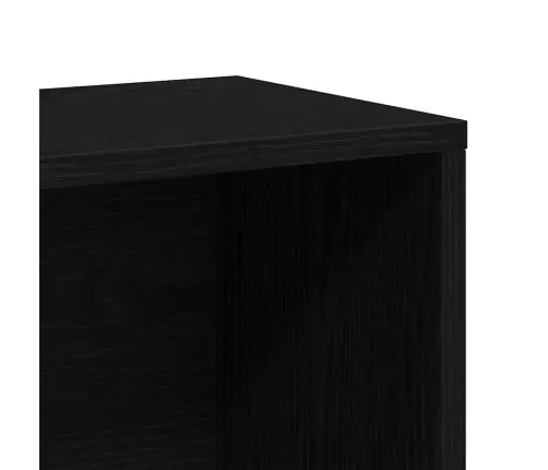 Knygų Spinta Juodas Ąžuolas 155 X 24 X 160 Cm Apdirbta Mediena