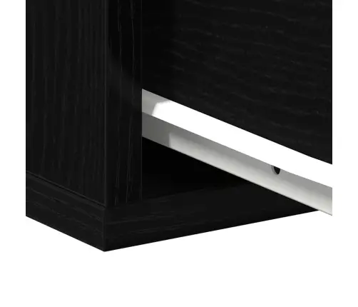 Nakts Skapītis Ar Atvilktni 2 Pcs Melns Ozols 40 X 30 X 30 Cm Vidaxl