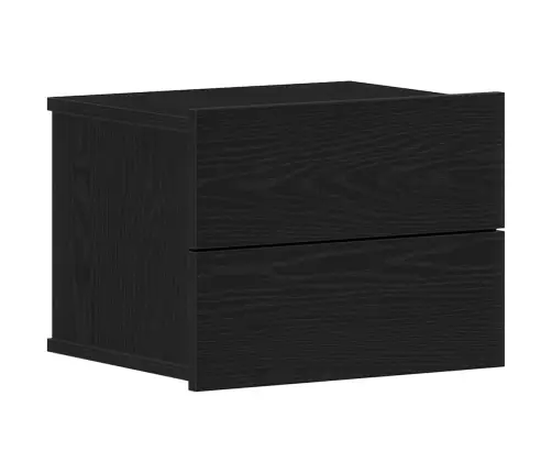 Nakts Skapītis Ar Atvilktni 2 Pcs Melns Ozols 40 X 30 X 30 Cm Vidaxl