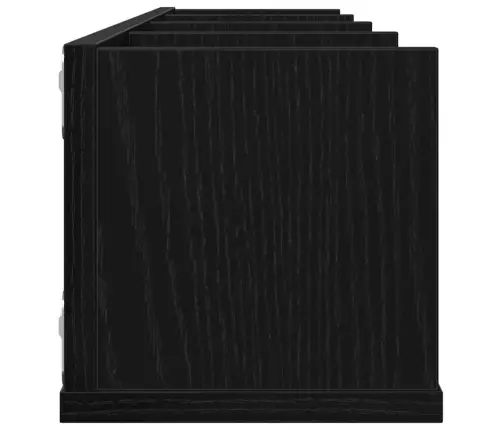 Sienas Plaukts Melns Ozols 100 X 18 X 18 Cm Inženierijas Koks Vidaxl