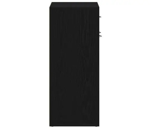 Apavu Plaukts Melns Ozols 60 X 35 X 84 Cm Inženierijas Koks Vidaxl